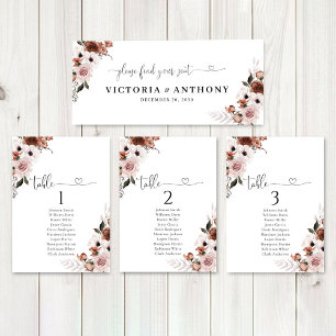 Silk Floral Wedding Head Table Sign