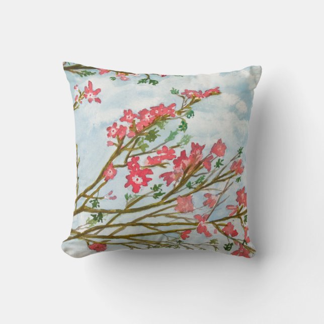 Silk floss tree flowers cushion (Front)