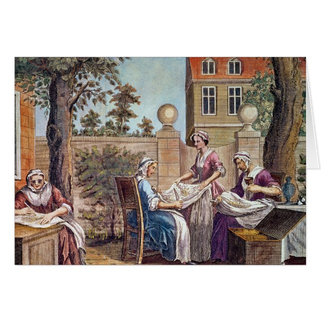 Silk-Making, engraved by J. Hinton (Front Horizontal)