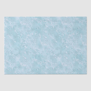 Silk Moire Small Pattern in Bright Aqua Tissue Paper