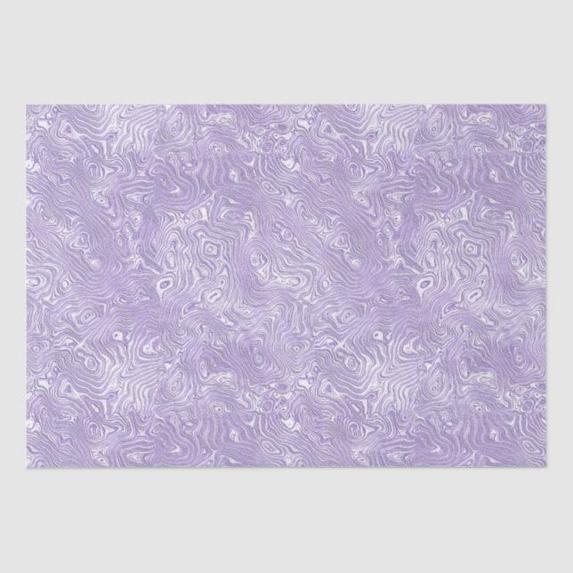 Silk Moire Small Pattern in Lilac Lavender Tissue Paper (Front)