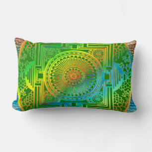 Silk Motif Lumbar Cushion