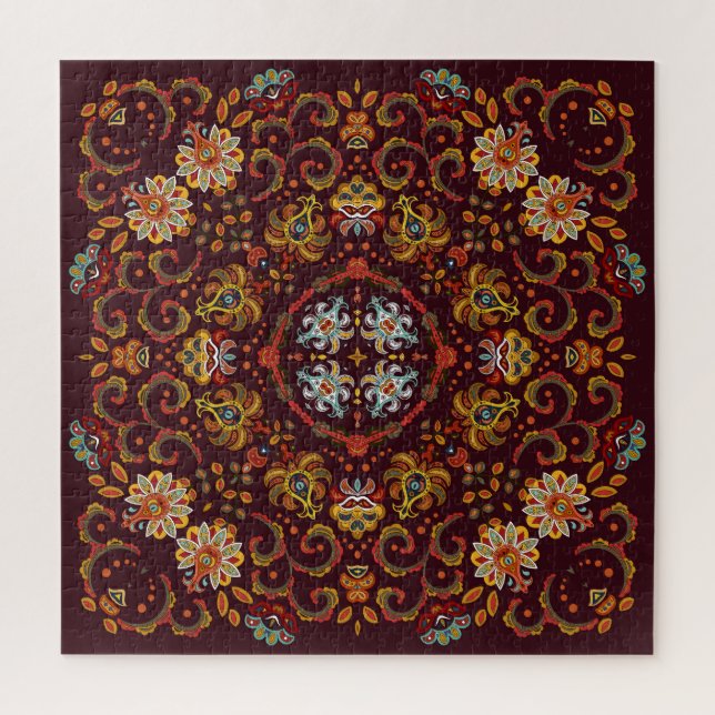 Silk neck scarf, eastern pattern jigsaw puzzle (Vertical)