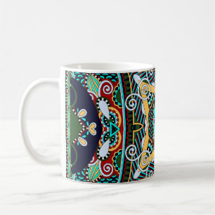 silk neck scarf or kerchief square pattern design coffee mug