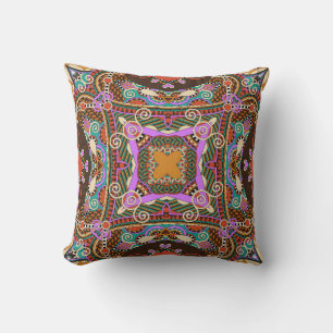 silk neck scarf or kerchief square pattern design cushion