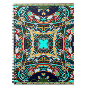 silk neck scarf or kerchief square pattern design  notebook