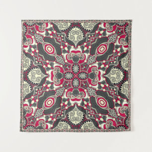 silk neck scarf or kerchief square pattern design tapestry