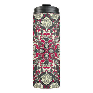 silk neck scarf or kerchief square pattern design thermal tumbler