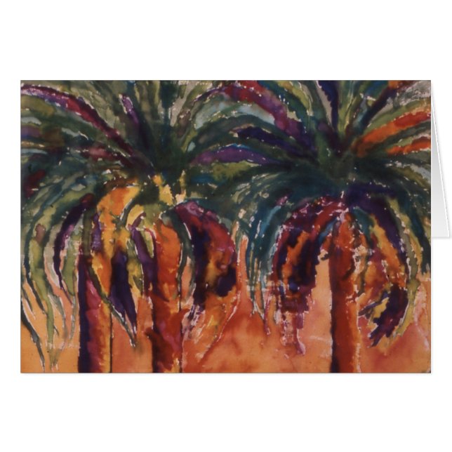 Silk Palms Card (Front Horizontal)