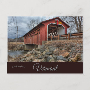 Silk Road Bridge Bennington Vermont Postcard