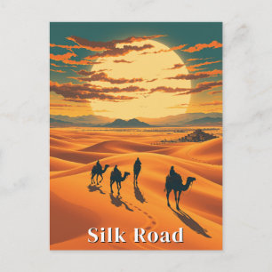 Silk Road Vintage Travel Camel Postcard