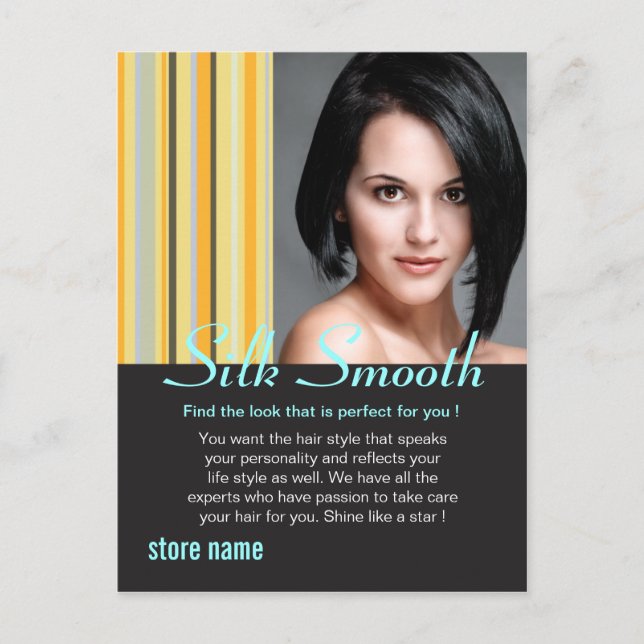 Silk smooth hair postcard (Front)