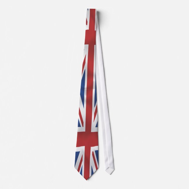 Silk style Union Jack British Flag Tie (Front)