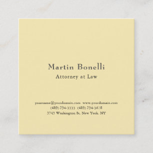 Silk Unique Classic Personalised Custom Jane Cream Square Business Card