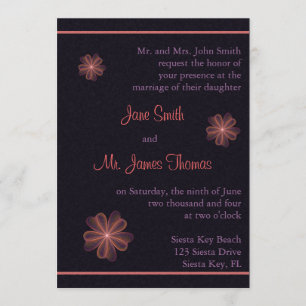 Silken Flowers Wedding Invitation