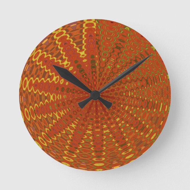 Silken Golden Threads: Rich Diva Style ORIENTAL GI Round Clock (Front)