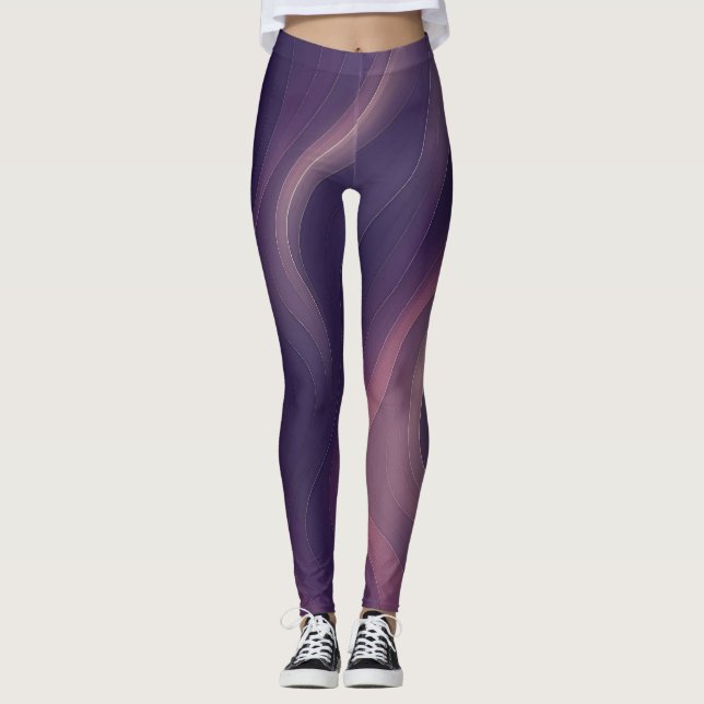 Silken Pulse – Abstract Elegance Leggings Design (Front)