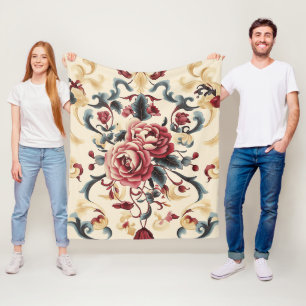 Silken Rose Dynasty Fleece Blanket