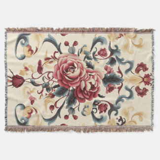 Silken Rose Dynasty Throw Blanket