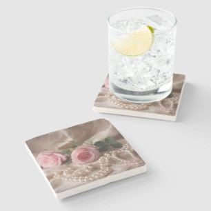 Silken Rose Stone Coaster
