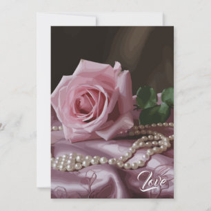 Silken Rose Thank You Card