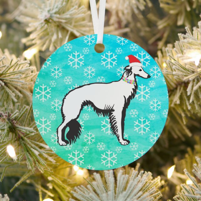 Silken Windhound Christmas Magic Metal Tree Decoration (Insitu)
