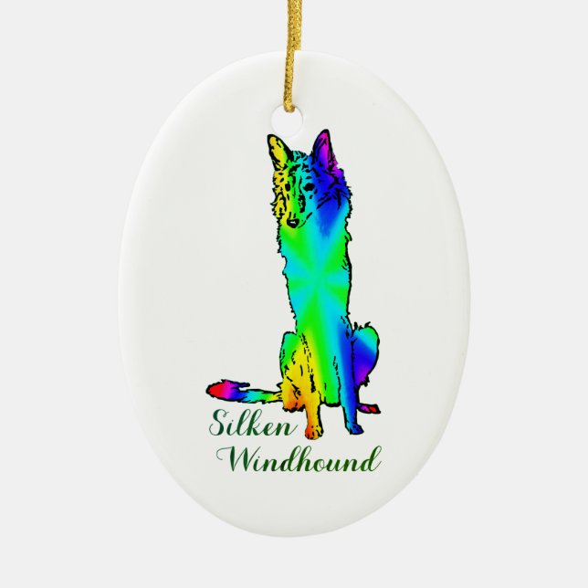 Silken Windhound Ornament (Front)