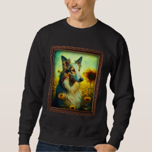 Silken Windhound Painting Sunflower Flower Mom Wom Sweatshirt