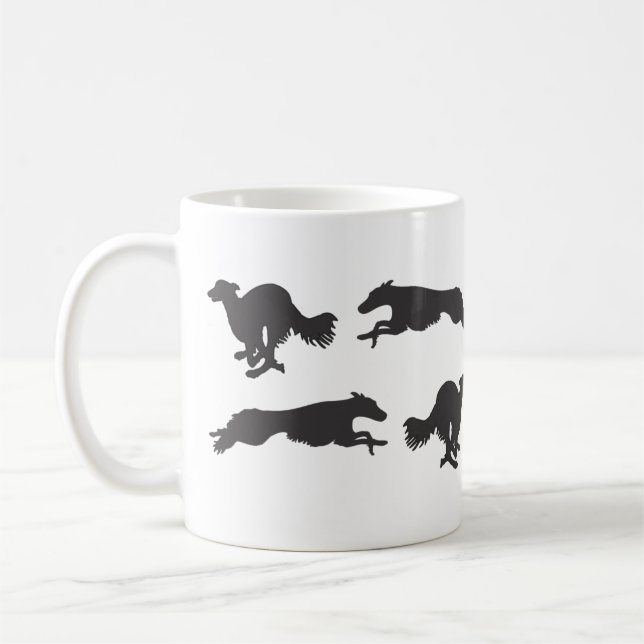 Silken Windhound Running Coffee Mug (Left)