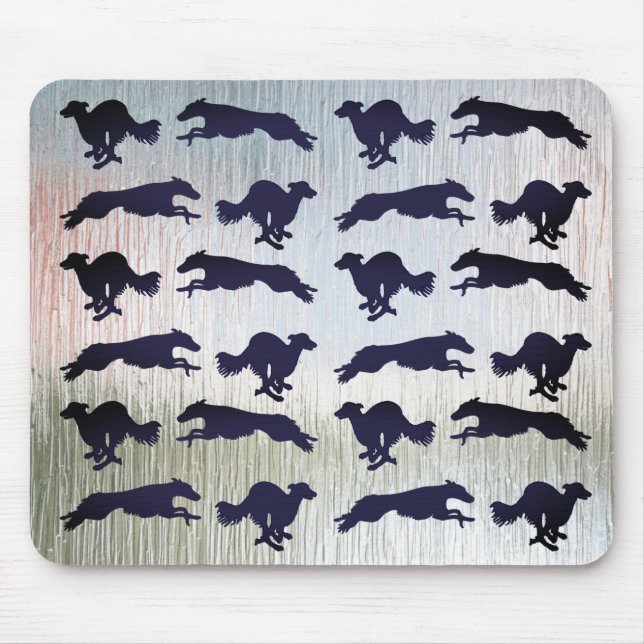 Silken Windhound Running Mouse Pad (Front)