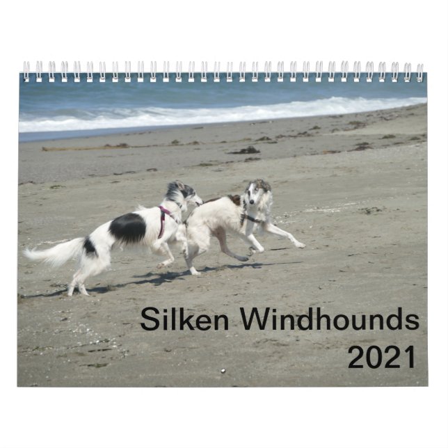 Silken Windhounds 2021 - Fun At The Beach Calendar (Cover)