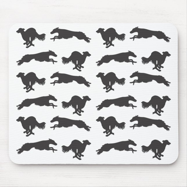 Silken Windhounds Running Mouse Pad (Front)