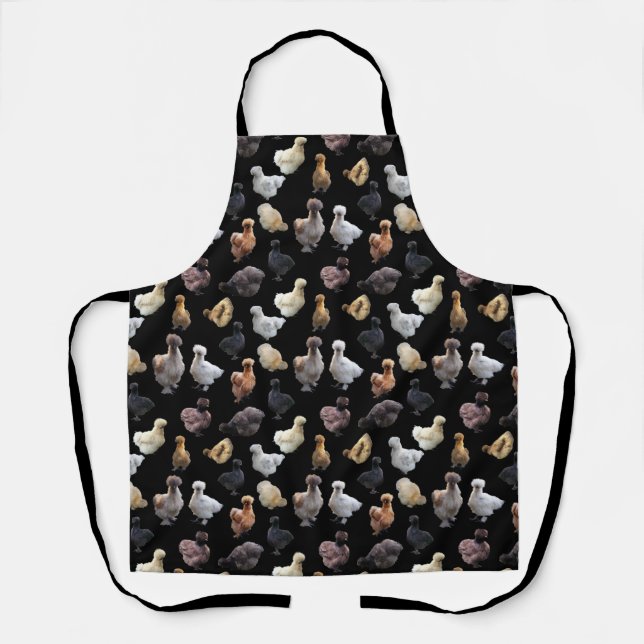 Silkie Bantam Chickens+ Apron (Front)
