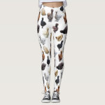 Silkie Bantam Chickens Leggings<br><div class="desc">A collection of images of my adorable silkie bantam chickens.</div>
