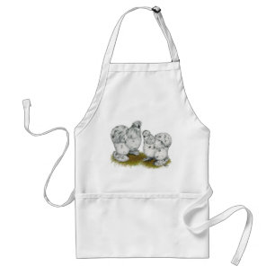 Silkie Bantam Splash Chickens Standard Apron