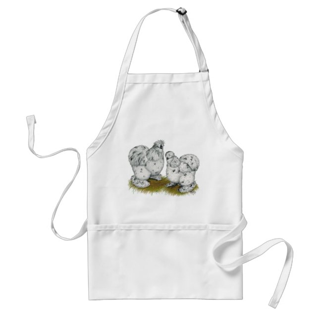 Silkie Bantam Splash Chickens Standard Apron (Front)
