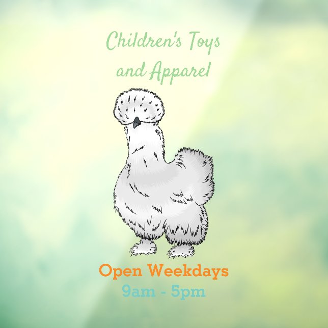 Silkie chicken cartoon illustration (Sheet 3)
