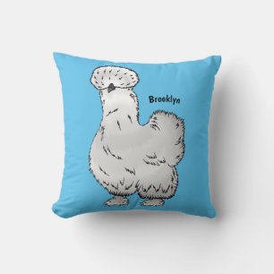 Silkie chicken cartoon illustration cushion