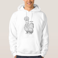 Silkie chicken cartoon illustration