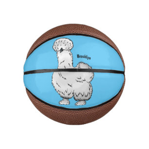 Silkie chicken cartoon illustration mini basketball