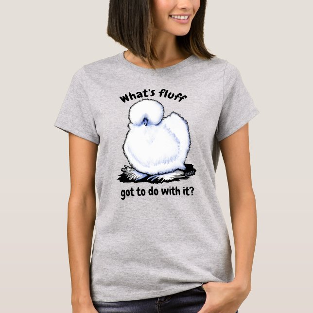 Silkie Chicken Humour T-Shirt (Front)