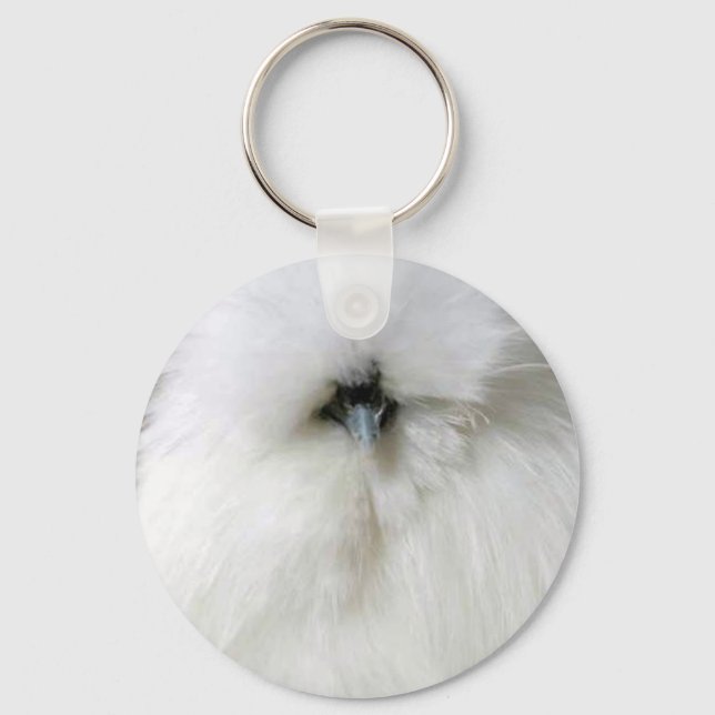 Silkie Chicken Key Ring (Front)