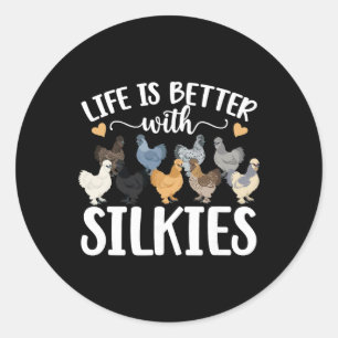 Silkie Chicken Lover Silkie Owner Silkie Chicken F Classic Round Sticker