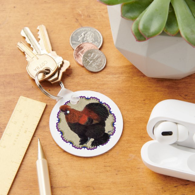 Silkie Circle Key Ring (Desk)