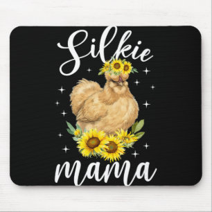 Silkie Mama Flowers Silkie Chicken Lover Silkie Ow Mouse Pad