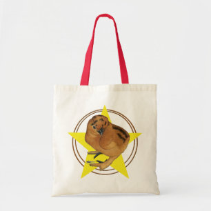 Silkie Red Chick Star Tote Bag
