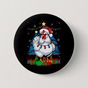 Silkie Silky Chicken Funny Christmas Graphic _1 6 Cm Round Badge