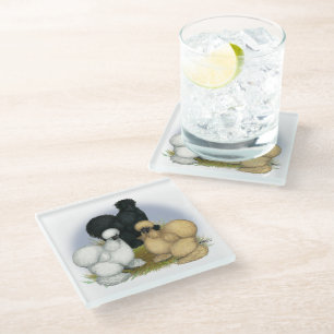 Silkie Trio Glass Coaster