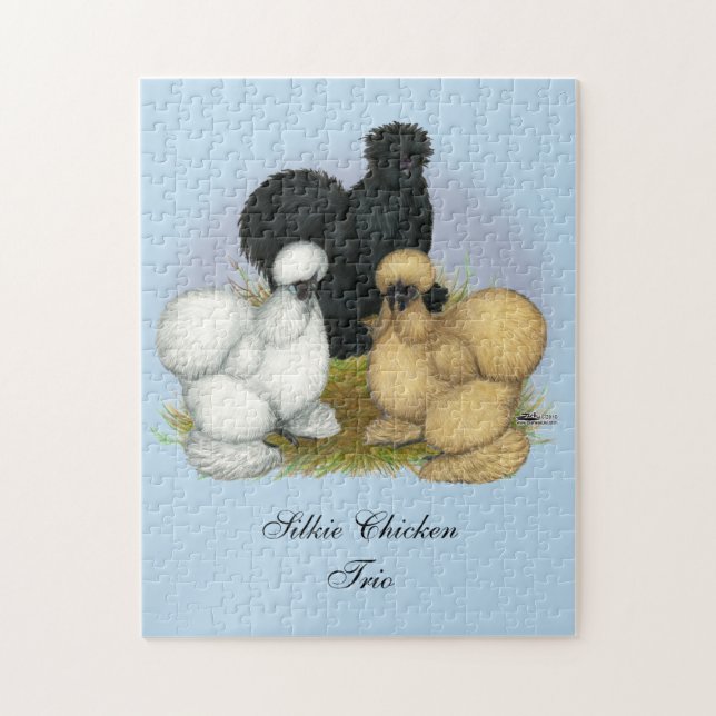 Silkie Trio Jigsaw Puzzle (Vertical)