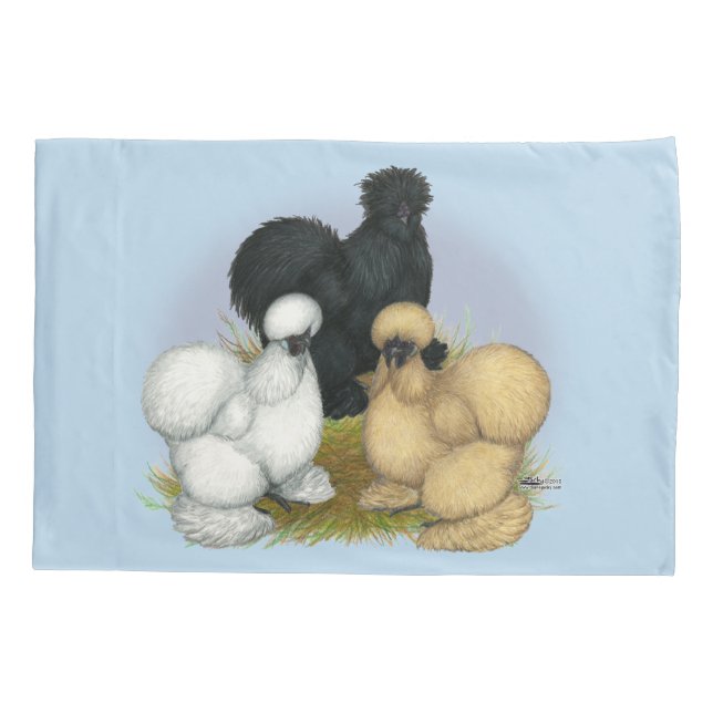 Silkie Trio Pillowcase (Back)
